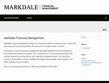 Tablet Screenshot of markdalefinancialmanagement.com